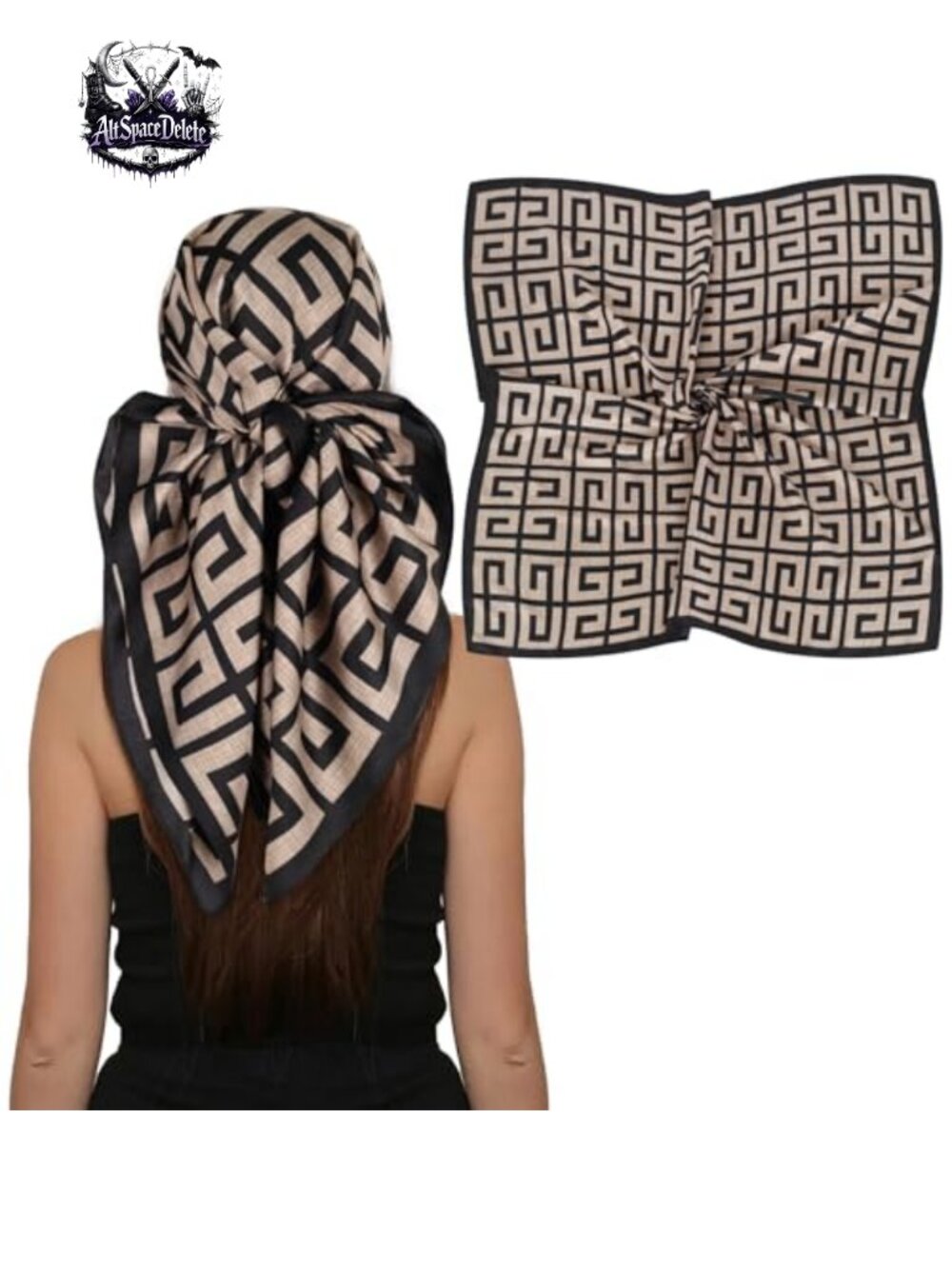 35 Inch Silk Satin Square Scarf Headscarf for Hair Wrapping & Sleeping